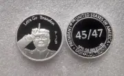 Golf Ball Marker Trump 1/10th Oz .999 Silver Round Let's Go Brandon FJB
