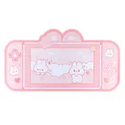 ANYMOB Mouse Pad Pink Bunny Kawaii Gaming Mat Cute Bunny Desk Pad Rubber Mat Protector
