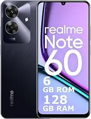 [realme] Note 60 Smartphone 6+128 GB, ArmorShell 48-Month Fluency Guarantee, 32MP Super Clear Camera, 90Hz Eye Comfort Display, Mini Capsule 2.0, 5000 mAh Massive Battery, Black