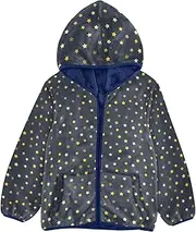 [GuoChe] Sherpa Lined Toddler Hoodie Merry Christmas Holiday Stars Children Coats For Toddler Girls Navy Blue Baby Boy