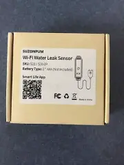 Water Leak Sensor 2 Pack, 2.4GHz Wi-Fi Water Leak Detector with Alarm and App No