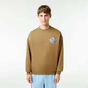 Loose Fit Cotton Badge Detail Jogger Sweatshirt