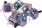 Baluue 1set Blindfold Products Concealer Patches Plush Sleep Mask Facial Masks Cat Pattern Eye Masks Adorable Eye Masks Lovely Eye Shades Eye Masks for Sleeping Colorful Cotton 4pcs
