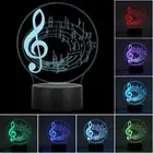 3D Musical Notes LED Light USB Touch Table Desk Color Change Night Lamp Tool HB0