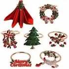 6pcs Christmas Napkin Rings Christmas Table Napkin Holders