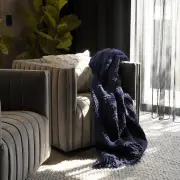 Bambury Asha Navy Throw