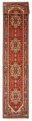 Vintage Hand-knotted Runner Rug 2'7" x 24'1" Traditional Wool Carpet