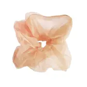 Culturesse Avery 16cm Oversized Satin Scrunchie Hair Tie Accessory Hazelnut