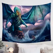 Cool and Scary the Call of Cthulhu Tapestry