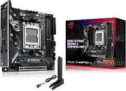 ASUS ROG Strix B850-I Gaming WiFi AMD Mini-ITX Motherboard, 10+2+1 Power Stages, DDR5 Slots, Two M.2 Slots, PCIe 5.0, WiFi 7, USB 20Gbps Type-C, and Aura Sync RGB