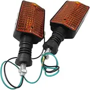 Motorcycle Indicators Flowing Turn Signal Lights 2/4 PCS Motorcycle Rear Brake Turn Indicators Amber Lamps For YA&MA&HA DT125 XT350 XT600 XT550 XT250 FZ750 1985-2000(2PCS)