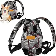 Dog Backpack Carrier, Portable Breathable Kitten Carrier Bag with Wide Shoulder Straps, Built-in Safety Lock Multi-Purpose Dog Chest Backpack for Traveling Camping