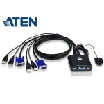 附發票✐ATEN 宏正 CS22U KVM 2埠 帶線式 USB KVM 切換器