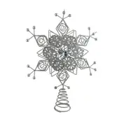 Snowflake Tree Topper Silver 34cm