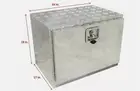 ALUMINUM PICKUP TRUCK TRUNK UNDER BODY BED TOOL BOX with keys (BLACK)