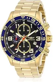 [Invicta] Men's Specialty Chronograph Textured Dial Stainless Steel Watch, Gold Ion-Plating, 45mm, 14878