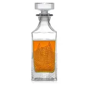 JoyJolt Gatsby Glass Whiskey Decanter. 27 oz Airtight Liquor Dispenser. Liquo...