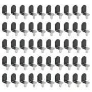 l Shelf Pins, l Shelf Support Pegs with Silicone Sleeve Silver, Pack of 50