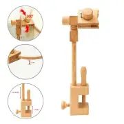 Beech Wooden Embroidery Hoop Stand Rotatable Tabletop Cross Stitch Frame For