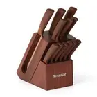 Raintree Copper 13 Piece Block Set, Brown/Wood