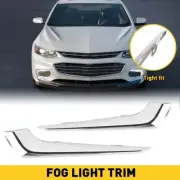 1 Chrome Set Fog Light Trim Strip Lamp For 16-18 Chevrolet Malibu Sedan Chrome 2