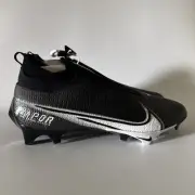 Nike Men 12.5 WIDE Vapor Edge Elite 360 Flyknit Black Football Cleats CV6317-001
