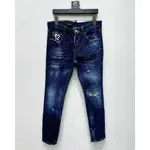 [最新型號] DSQUARED2 D2 DAN 和 DEAN JEANS 網絡上藍色撕裂 LA 1-1