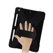 StylePro, iPad Air shockproof case with hand strap & rotating stand for iPad Air 2024, black