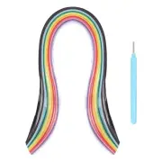 Paper Quilling Strips, 15.4" 5mm 24 Colors with Pen(Multicolor, 120 Strips)