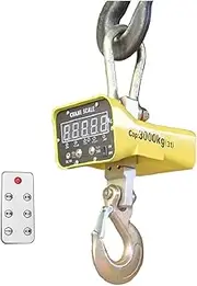 [JAJAJ] Industrial Digital Crane Scale Electronic Crane Scale 3000KG/3T Remote Control Scale Precision Wireless Hanging Scale for Widely Used for Farm,Livestock,Factory,Construction(Directly View)