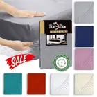 Hotel Pure 100% Cotton Fitted Sheet Single/D/Queen/Super King Size Bed