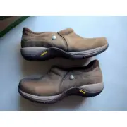 Dansko women's Celeste milled nubuck brown slip on loafers