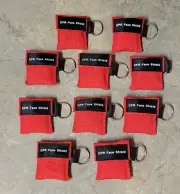 10 Res-Cue Key MINI CPR Keychain Masks / Face Shield Barrier Kits