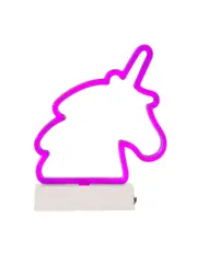 Neon Unicorn Lamp in Pink