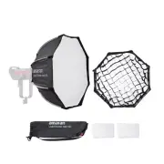 amaran Light Dome Mini SE Bowens Mount Softbox and Light Control Grid Bundle