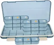 SHERCHPRY Large Capacity Travel Medicine Organizer Box Day Multi Grid Pill Dispenser with Compartments for Easy Medication Storage Portable Case for Seniors and Travelers