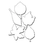 Autumn Leaves Steel Die Cutting Dies FALL LEAF PENNY BLACK - NEW, 51-072