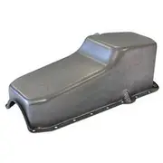Aeroflow Replacement Oil Pan - Small Block Chevy R/H Dipstick-Raw Finish, AF82-9092