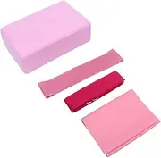 Home Gym Must-have: Yoga Tool Kit Brick Latex Towel Stretch Band Resistance Ring 4pcs