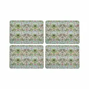Nostalgic Strawberry Thief Aqua Placemats Set of 4