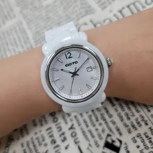 GOTO Aurora 精密陶瓷時尚手錶-白