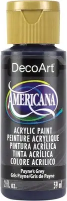 DecoArt Americana Acrylic Paint 2oz-Paynes Grey Opaque DA-167