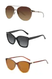 3 Piranha Womens Fashion Polarized Sunglasses 100% UVA/ UVB 3 Different Styles