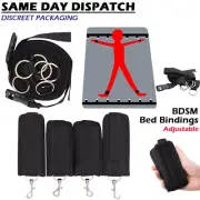 BDSM Bed Restraint Bondage Bindings Kit Handcuffs Ankle Cuffs Couple Sex Toy