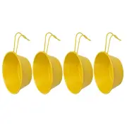 Pack Of 4 Stainless Steel Serving Bowls Camping Tableware with Folding Handle