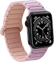 Wingoden Magnetic Bands Compatible with Apple Watch Band 42mm 40mm 41mm 38mm 44mm 46mm 45mm 49mm for Women Men, Sport Loop Wristband Silicone Strap for iWatch Band Series 10 9 8 7 6 5 4 3 2 1 SE Ultra
