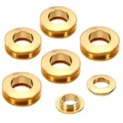 12mm(1/2 Inch) Solid Brass Hole Eyelets, 6 Pcs Arc Surface Grommets, Brass Tone