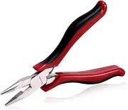 SPEEDWOX Long Nose Pliers 5 Inch Micro Wire Cutters Side Cutting with Spring Multi Use Mini Precision Fine Pliers Functional Professional Jewelry Making Tool Serrated Jaws Chrome Vanadium Steel