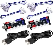 SJ@JX Arcade Game Controller USB Encoder Zero Delay 2 Player to Joystick Button for PC MAME Raspberry Pi Retro