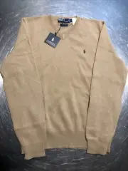 Vintage Polo Ralph Lauren V-Neck 100% Lambswool Pullover Sweater Men’s L